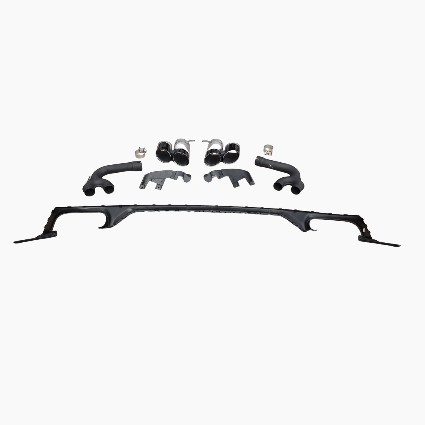 Gloss Black Rear Diffuser Exhaust Tips for Audi Q8 / SQ8 Pre-LCI (2019-2023)