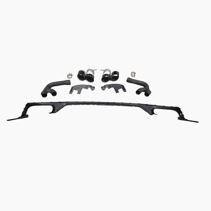 Gloss Black Rear Diffuser Exhaust Tips for Audi Q8 / SQ8 Pre-LCI (2019-2023)