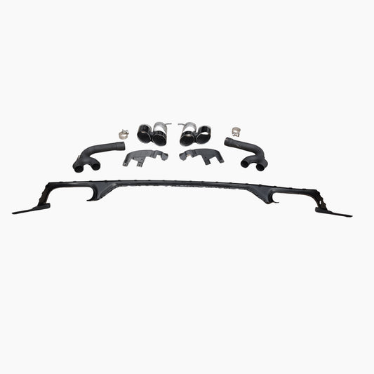 Gloss Black Rear Diffuser Exhaust Tips for Audi Q8 / SQ8 Pre-LCI (2019-2023)