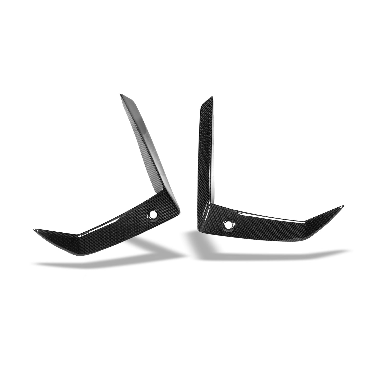 Carbon fiber front canards for BMW X5M F95, close-up weave