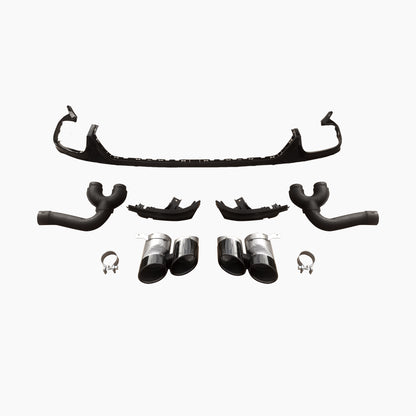 Gloss Black Rear Diffuser Exhaust Tips for Audi Q8 / SQ8 Pre-LCI (2019-2023)