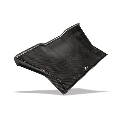 Corvette C7 carbon fiber diffuser, lower rear bumper fitment view