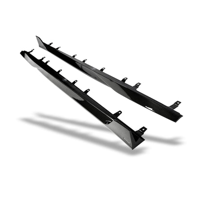 BMW M8 carbon fiber side skirt front section angle