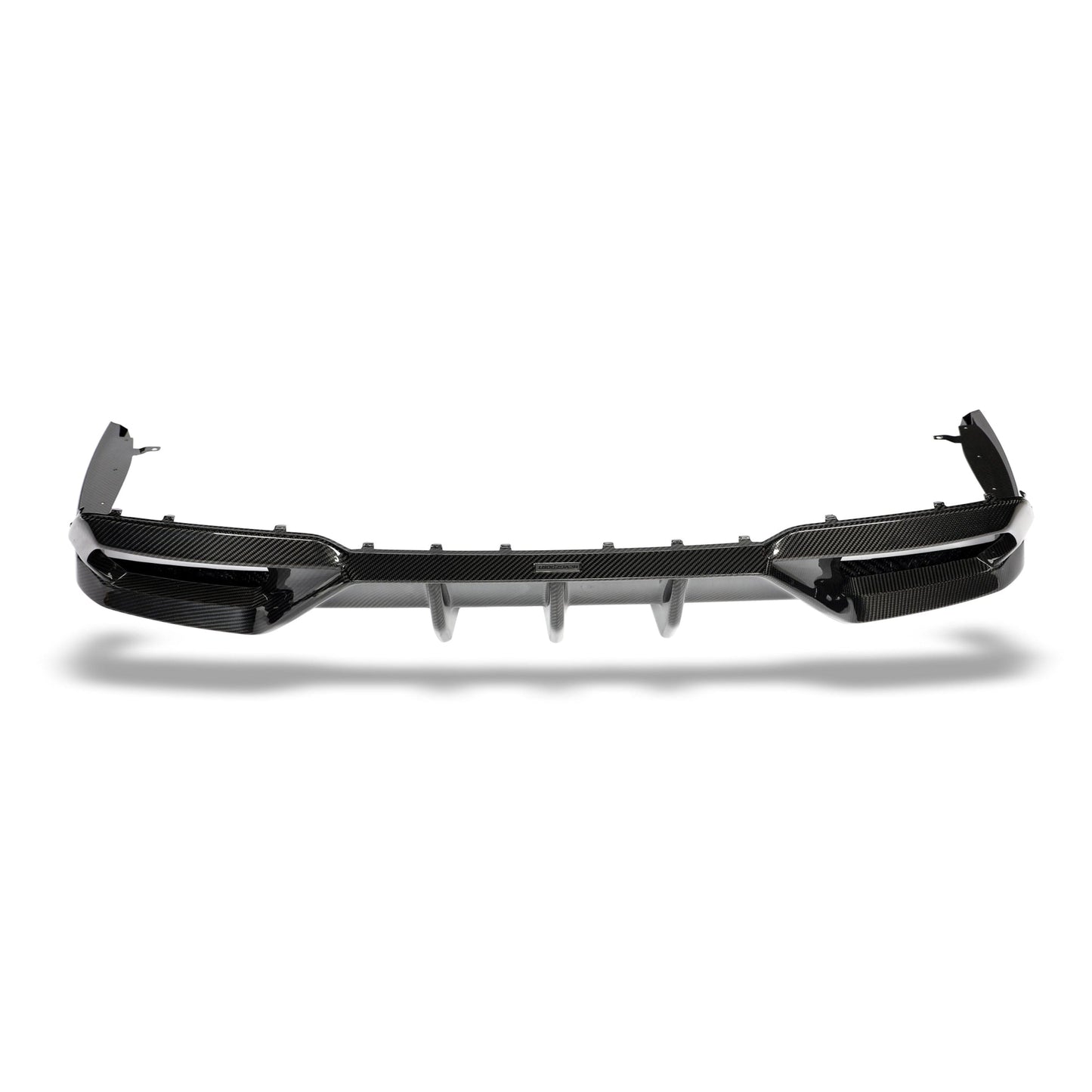 BMW M8 F93 carbon fiber rear diffuser around exhaust view