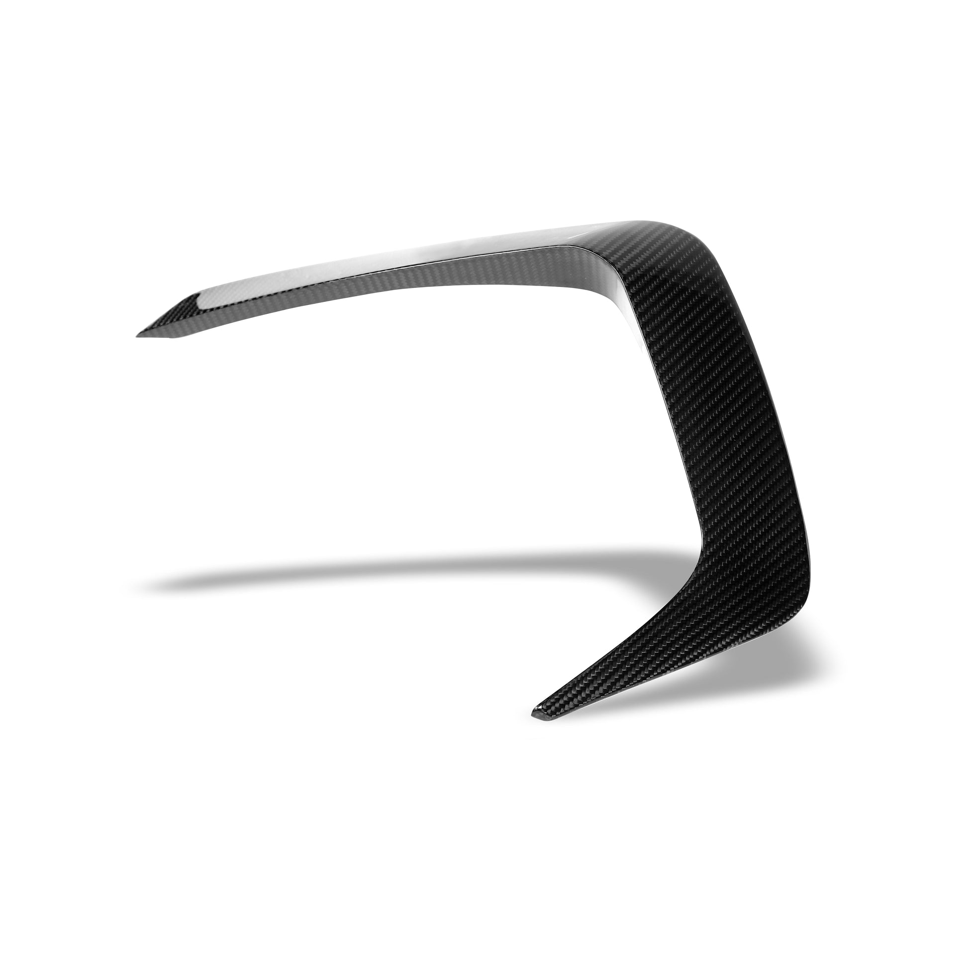 BMW M8 front bumper canard set angled product view