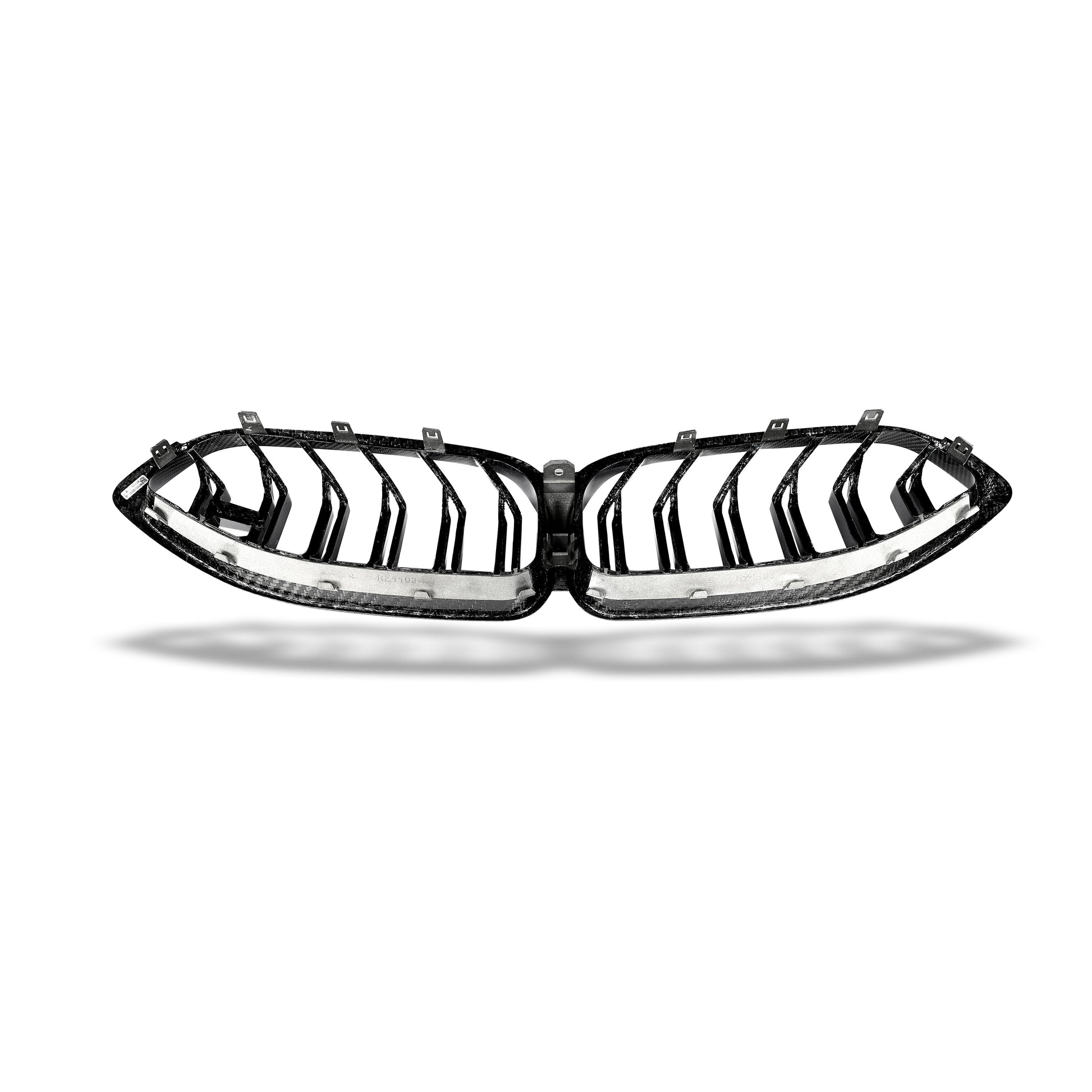 BMW M8 F93 carbon fiber grille edge and trim contour view