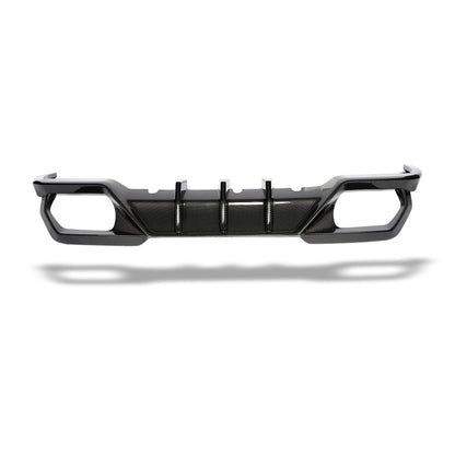 BMW M8 F93 carbon fiber rear diffuser side profile detail