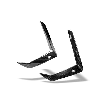 BMW X5M F95 Pre-LCI canards installed front bumper view
