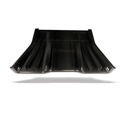 Corvette C7 carbon fiber diffuser, mounted rear three-quarter detail