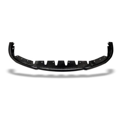 Carbon fiber front lip corner section on BMW M8 bumper