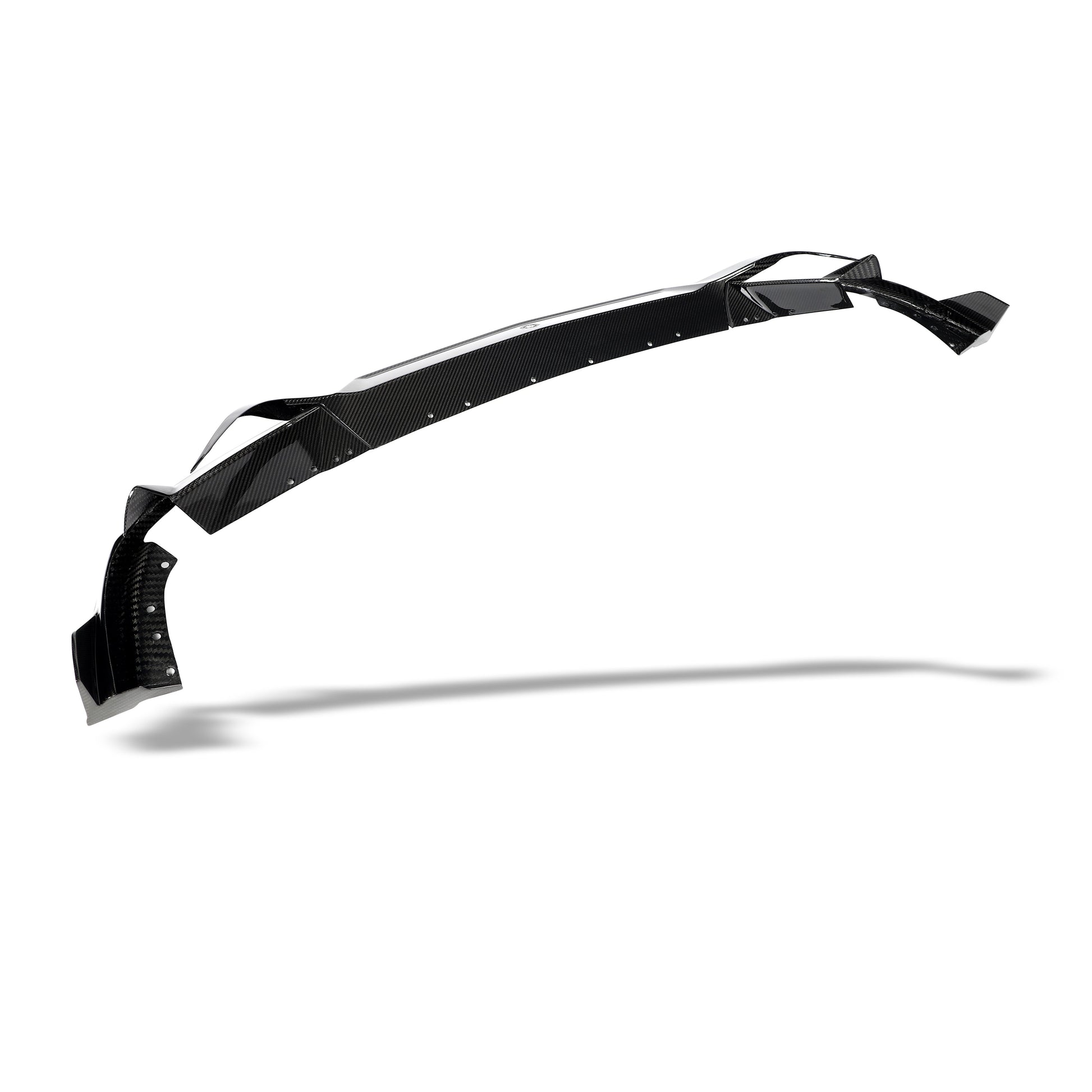 Carbon fiber front splitter for X5M F95, corner detail shot