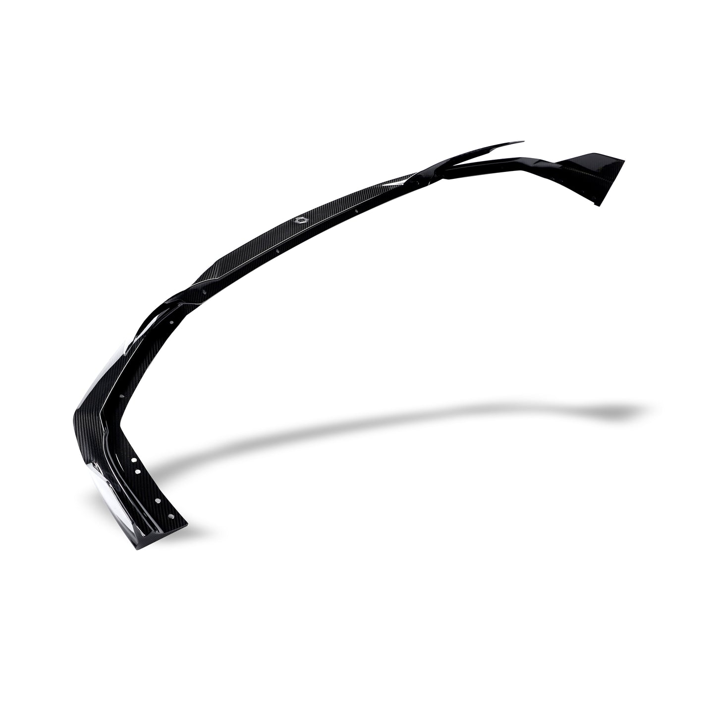 Carbon fiber front splitter for X6M F96, corner detail shot