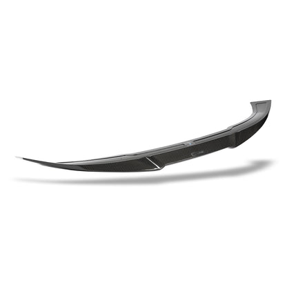 Carbon fiber decklid lip spoiler surface texture detail