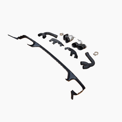 Gloss Black Rear Diffuser Exhaust Tips for Audi Q8 / SQ8 Pre-LCI (2019-2023)