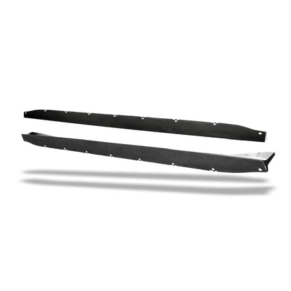BMW M4 G82 carbon fiber race side skirt finished surface detail