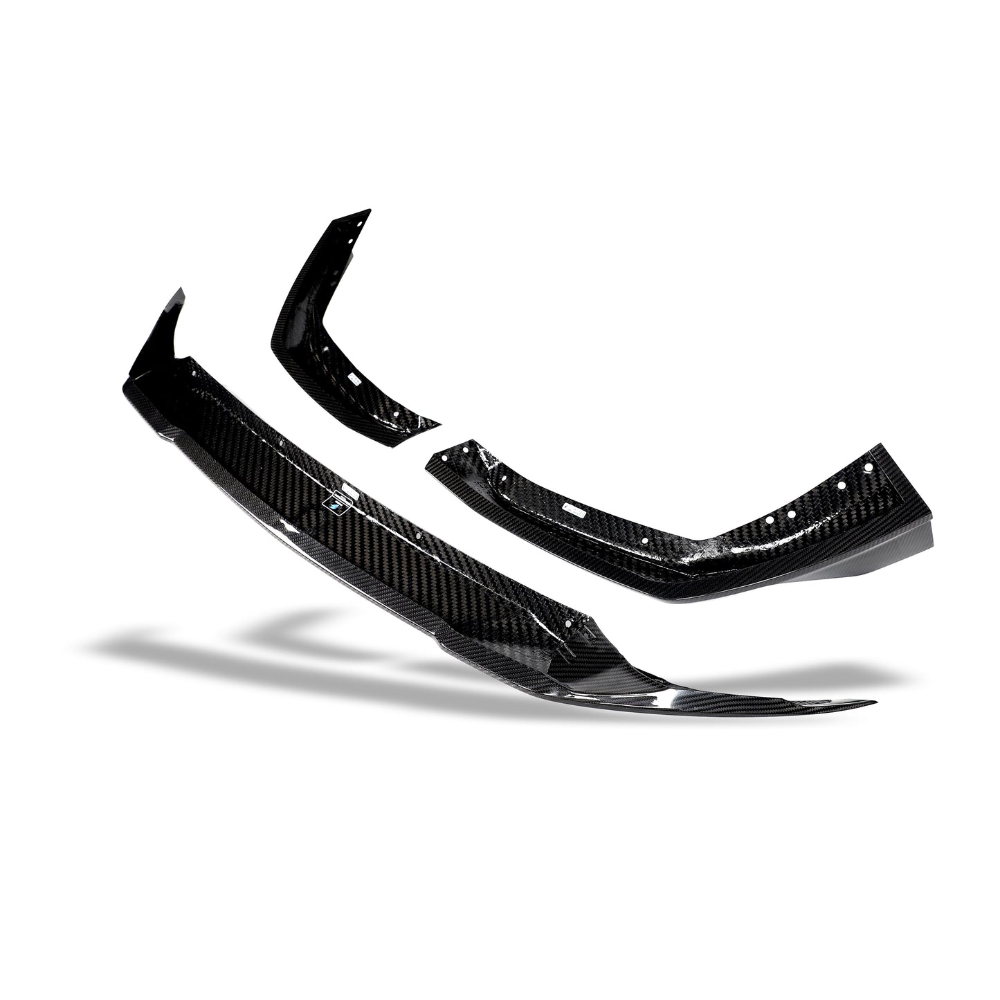 BMW X6M F96 Pre-LCI front lip full front bumper installed view