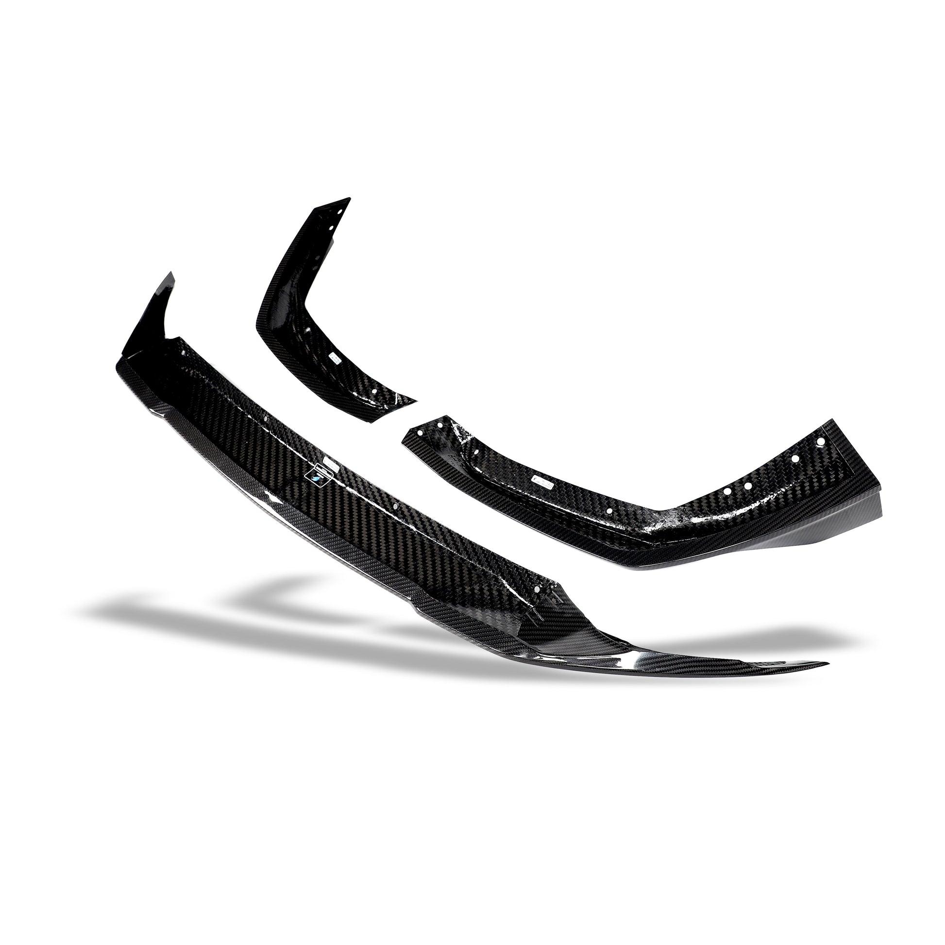 BMW X6M F96 Pre-LCI front lip full front bumper installed view