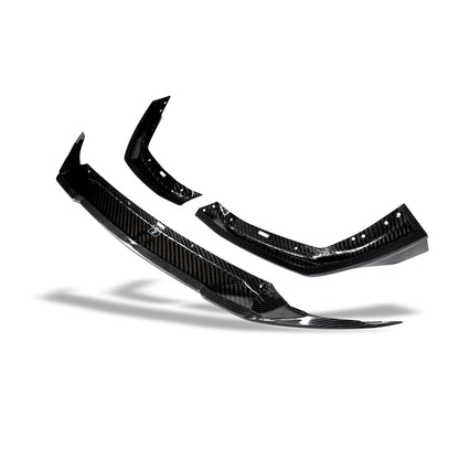 BMW X6M F96 Pre-LCI front lip full front bumper installed view