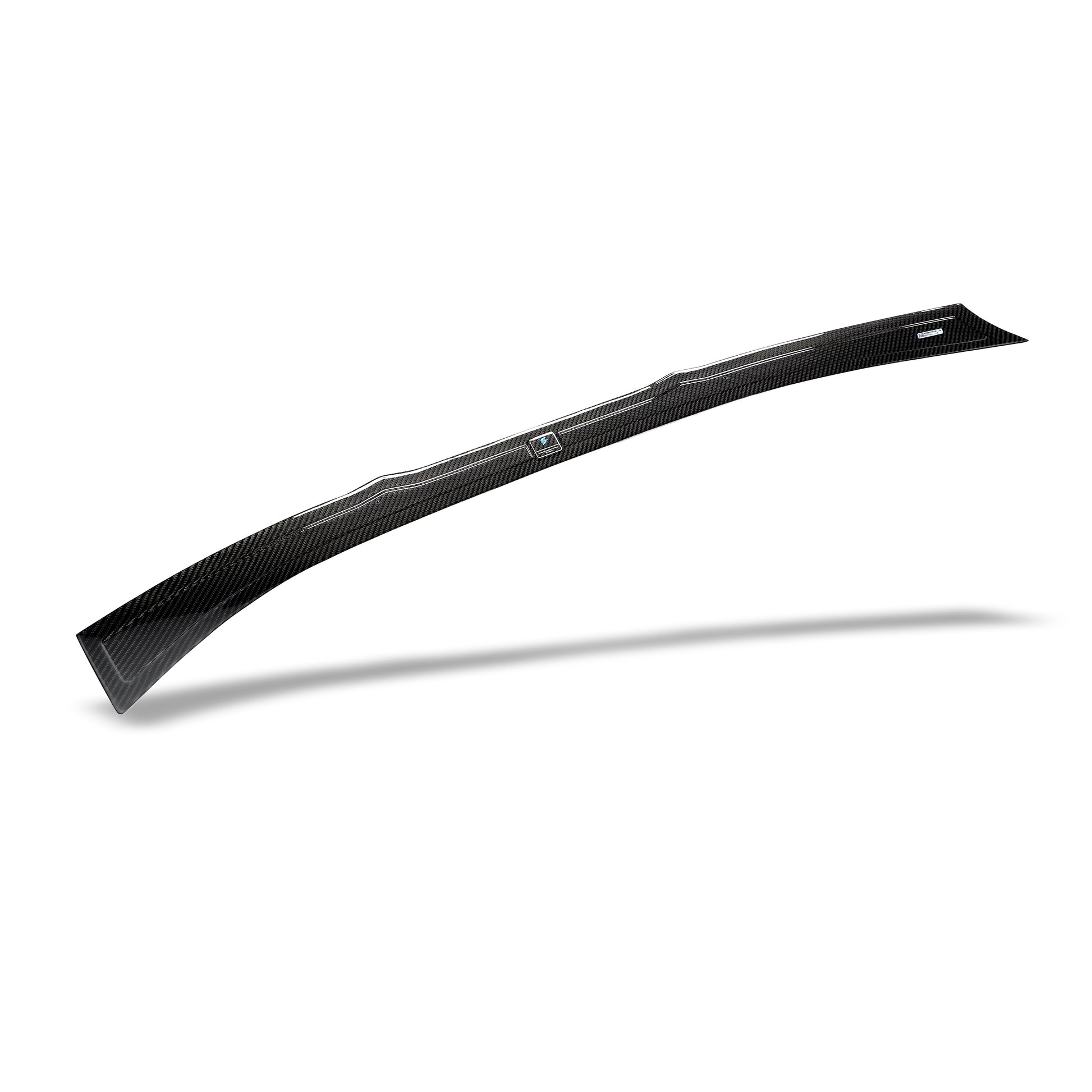 BMW M8 carbon fiber trunk spoiler rear mounting view