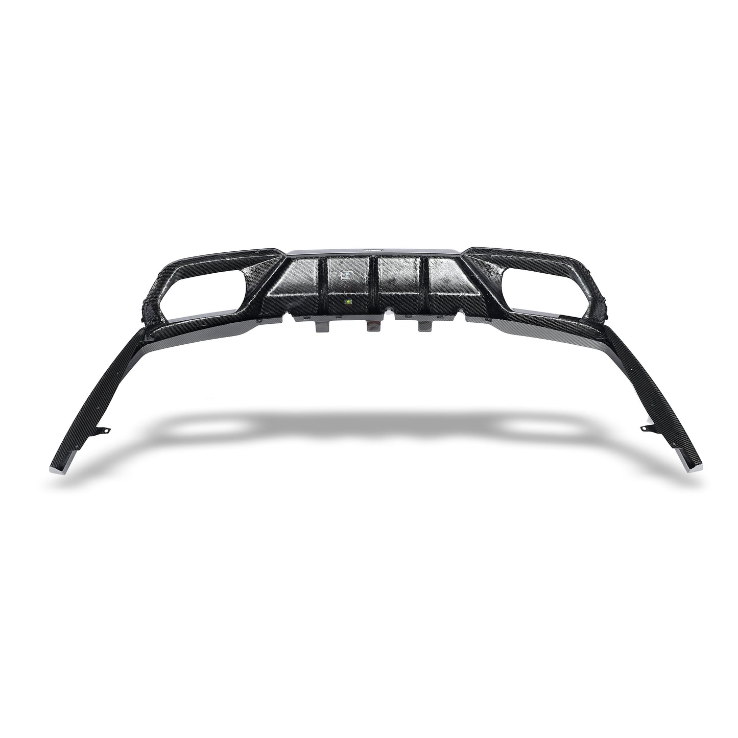 BMW M8 F93 carbon fiber rear diffuser lower bumper contour view