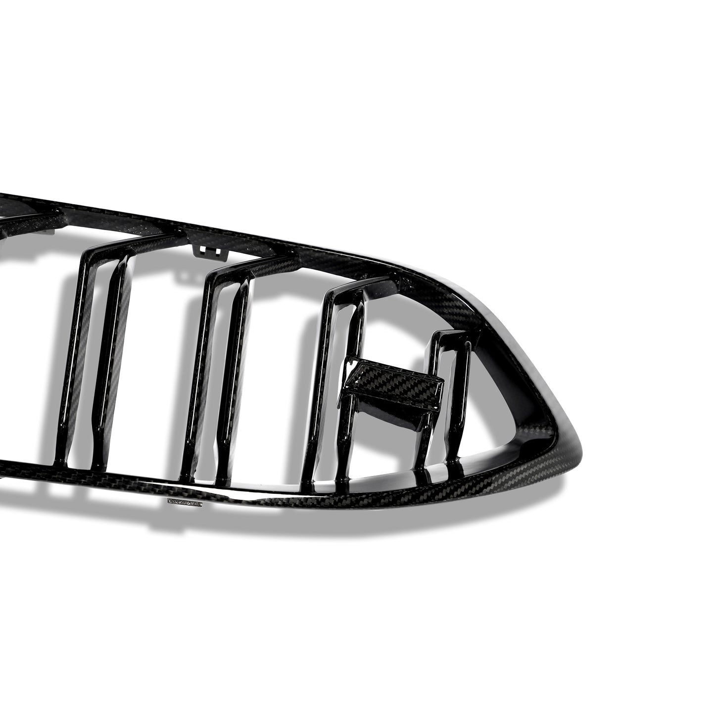 BMW M8 F93 carbon fiber grille weave texture macro shot