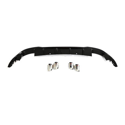 R Style Gloss Black Rear Bumper Diffuser Lip For Volkswagen Golf 7.5