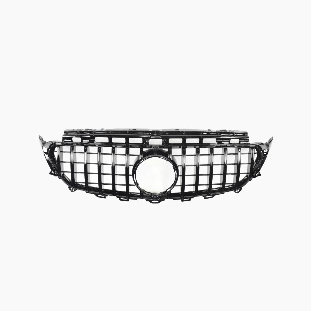 ST Style Gloss Black Front Hood Grill Grille For Mercedes Benz W213 E43 E53 AMG E200 E250 E300 E400 E500 (2017-2020)