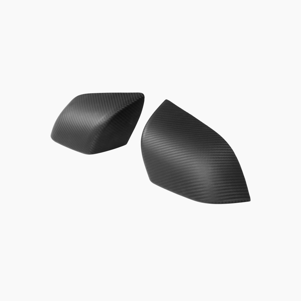 ST Style Carbon Fiber Matt Black ADD ON Mirror Cover Caps For Tesla Model 3 Sedan (2017-2024)
