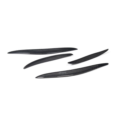 ST Style Carbon Fiber Rear Bumper Side Fins Moulding Trims for Audi A3 Sline/S3 8V Pre-LCI (2012–2016)