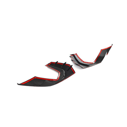 ST Style Carbon Fiber Front Bumper Fins for Audi S3 8Y (2020-2024)