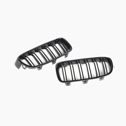 M3 Style Dual Slat Gloss Black Front Grille for BMW 3 Series F30 (2012-2019)