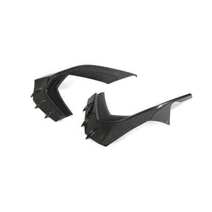 ST Style Carbon Fiber Front Bumper Fins for Audi S3 8Y (2020-2024)