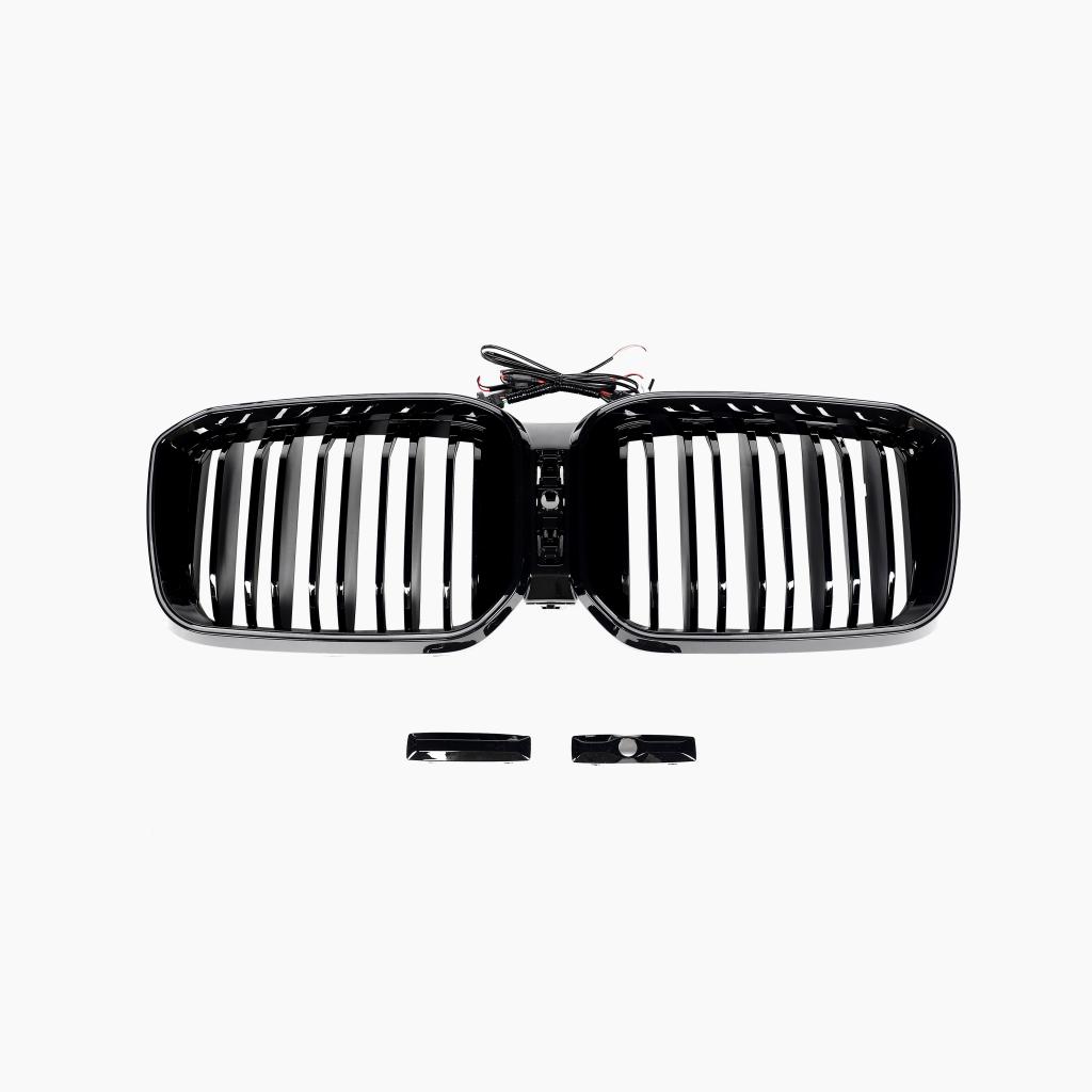 Dual Slat Gloss Black LED Front Grille for BMW X3 G01 LCI (2021-2024)