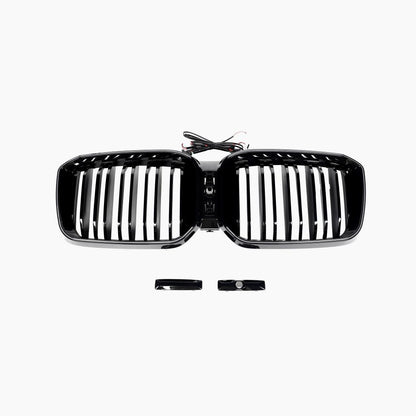 Dual Slat Gloss Black LED Front Grille for BMW X3 G01 LCI (2021-2024)