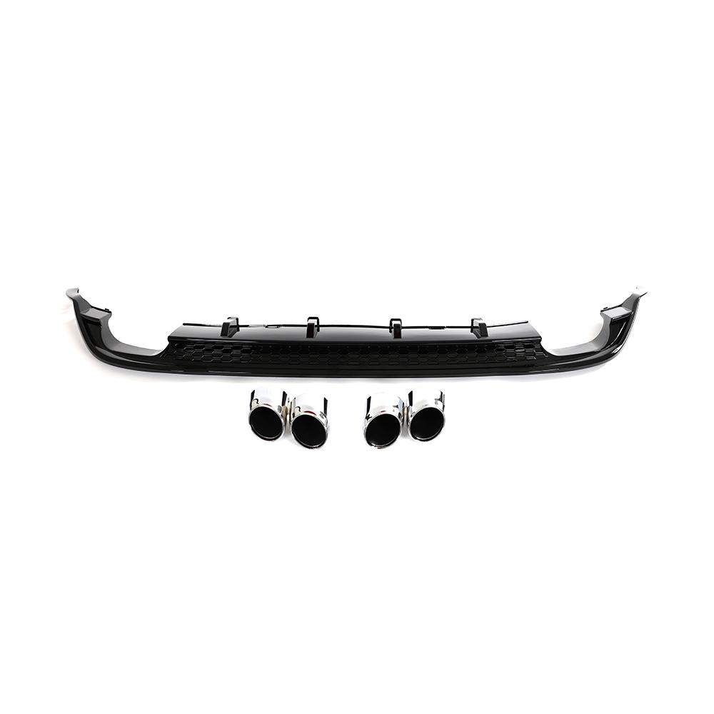 R Style Gloss Black Rear Bumper Diffuser Lip For Volkswagen Golf 7.5