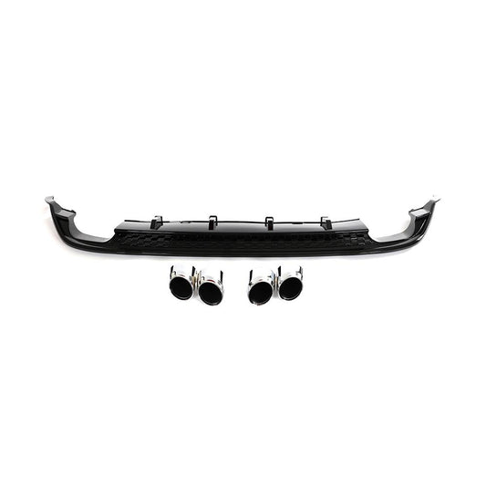 R Style Gloss Black Rear Bumper Diffuser Lip For Volkswagen Golf 7.5
