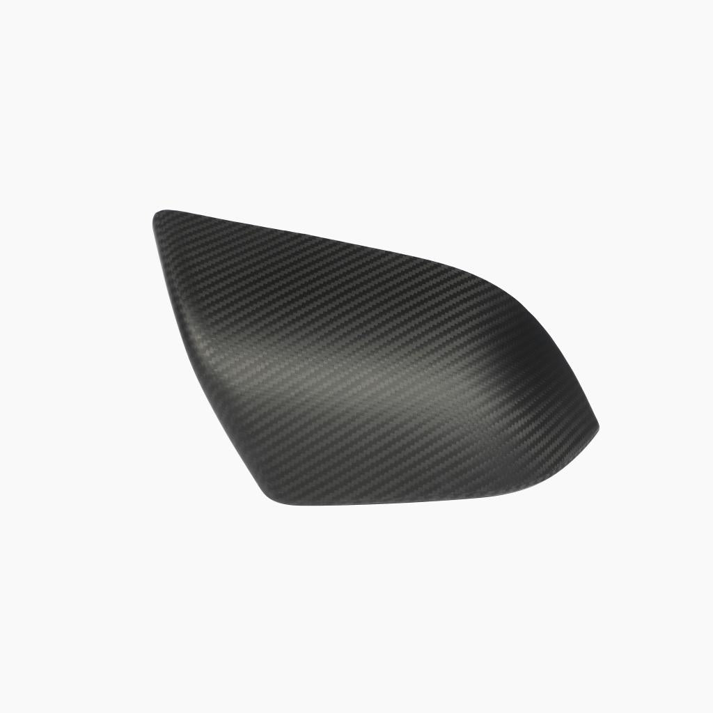 ST Style Carbon Fiber Matt Black ADD ON Mirror Cover Caps For Tesla Model 3 Sedan (2017-2024)