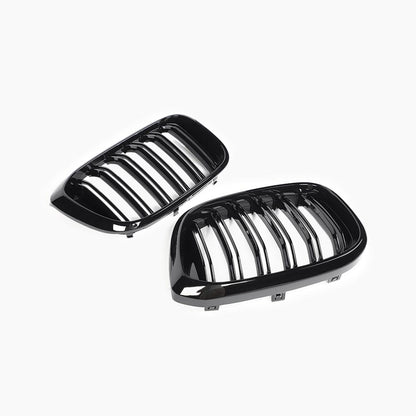 Dual Slat Gloss Black Front Grille for BMW X3 G01 Pre-LCI (2017–2021)