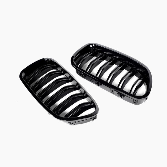 Dual Slat Gloss Black Front Grille for BMW 5 Series F10/F11 (2010-2017)