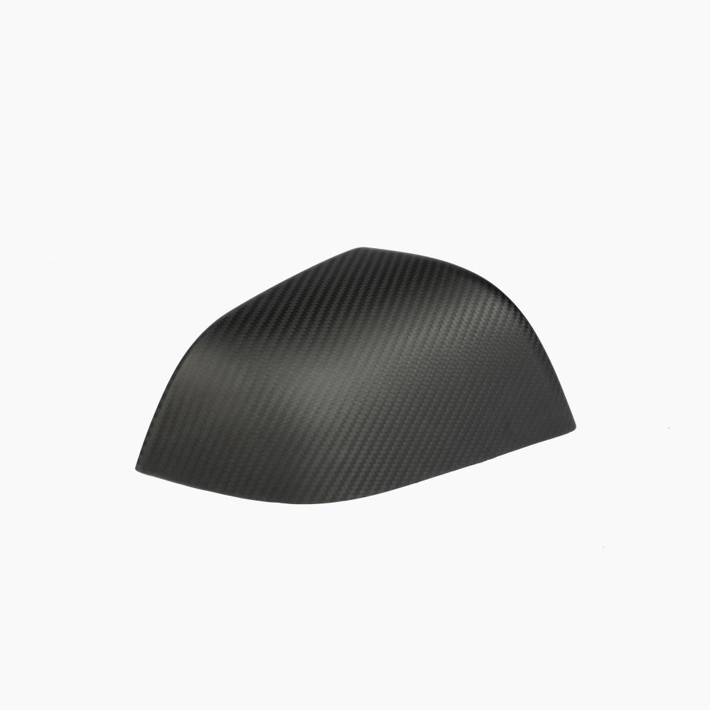 ST Style Carbon Fiber Matt Black ADD ON Mirror Cover Caps For Tesla Model 3 Sedan (2017-2024)