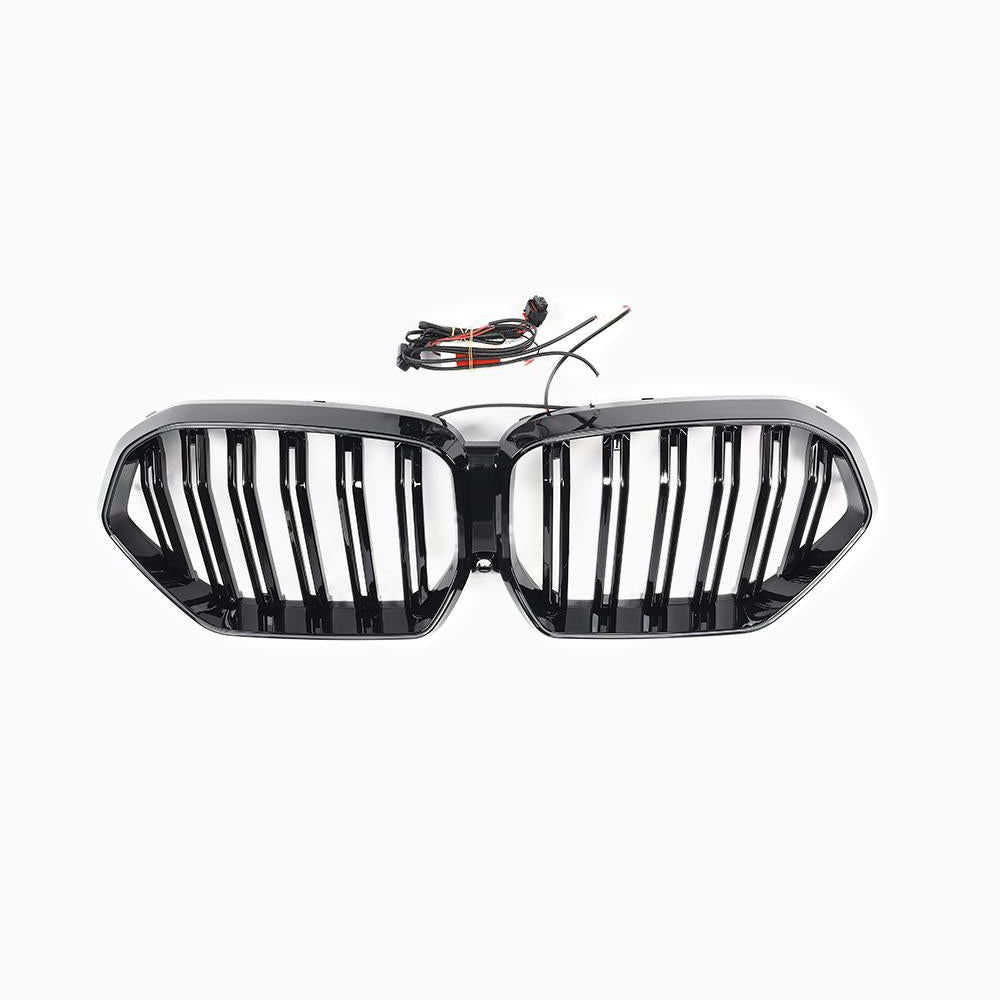 Dual Slat Gloss Black LED Front Grille for BMW X6 G06 Pre-LCI (2019-2023)