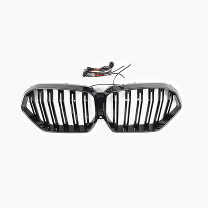 Dual Slat Gloss Black LED Front Grille for BMW X6 G06 Pre-LCI (2019-2023)