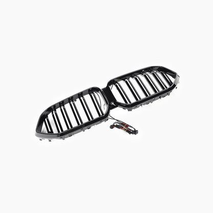 Dual Slat Gloss Black LED Front Grille for BMW X6 G06 Pre-LCI (2019-2023)