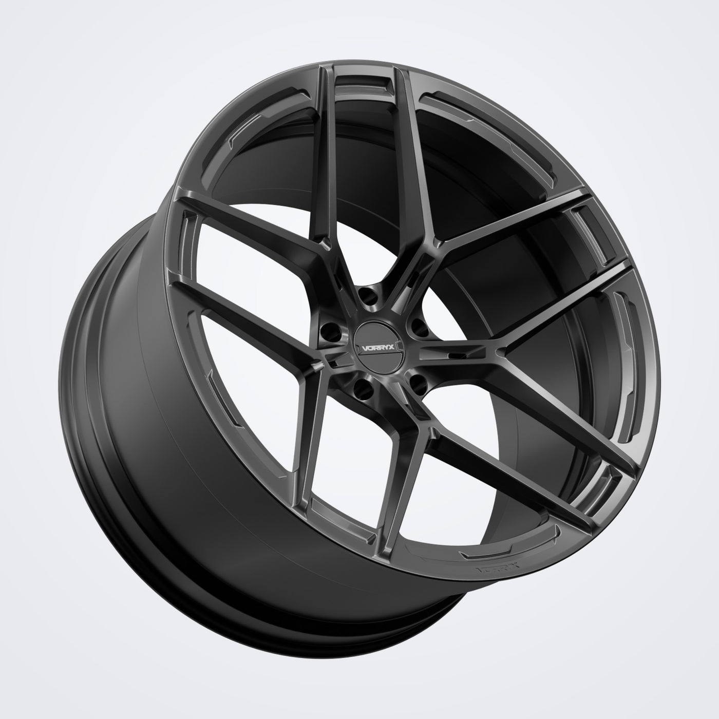 VX-01 forged wheel - Black, three-quarter view