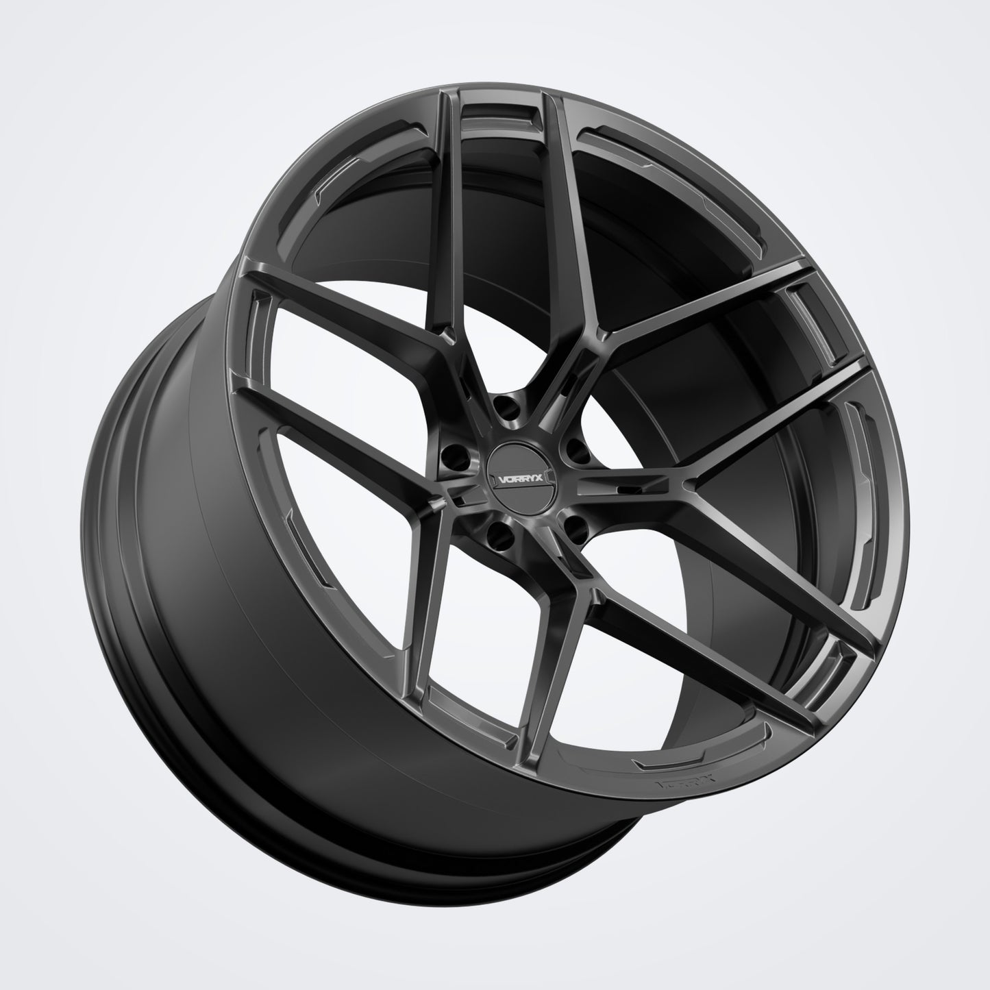 VX-01 forged wheel - Black, three-quarter view