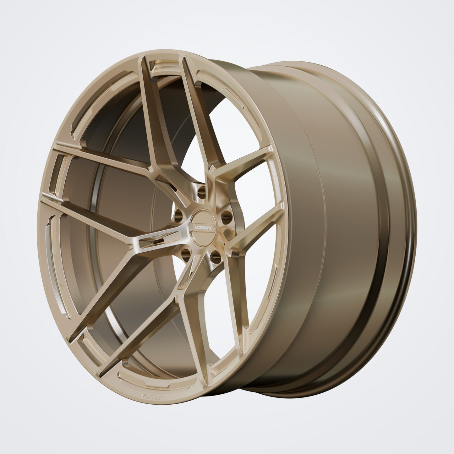 VX-01 forged wheel - Bronze, deep three-quarter view