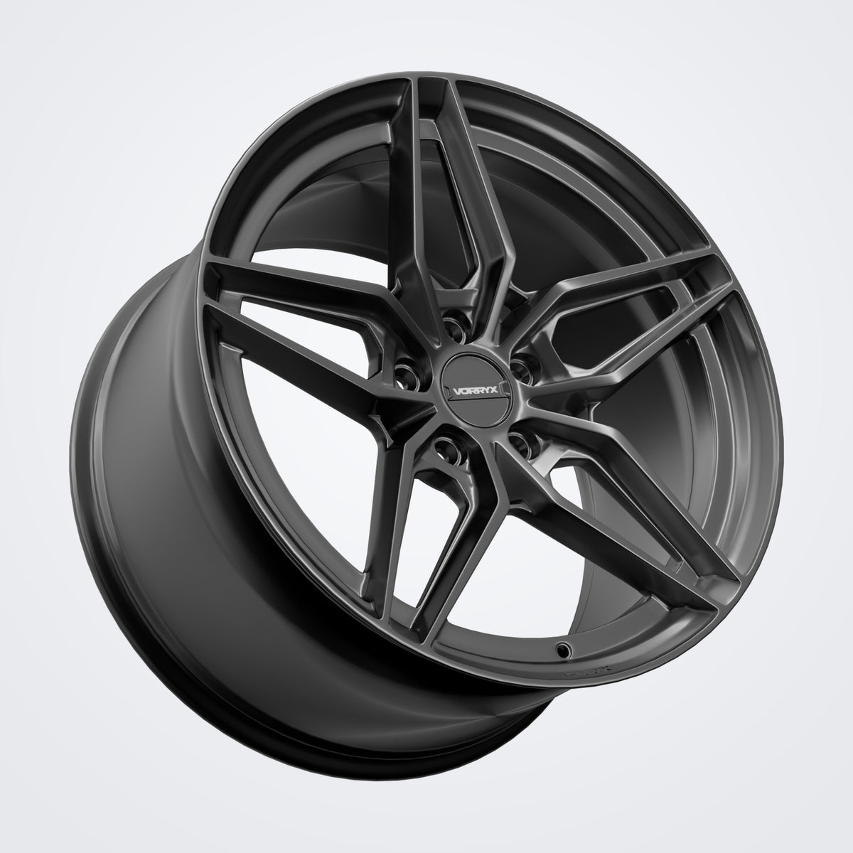 VX-02 forged wheel - Black, three-quarter view