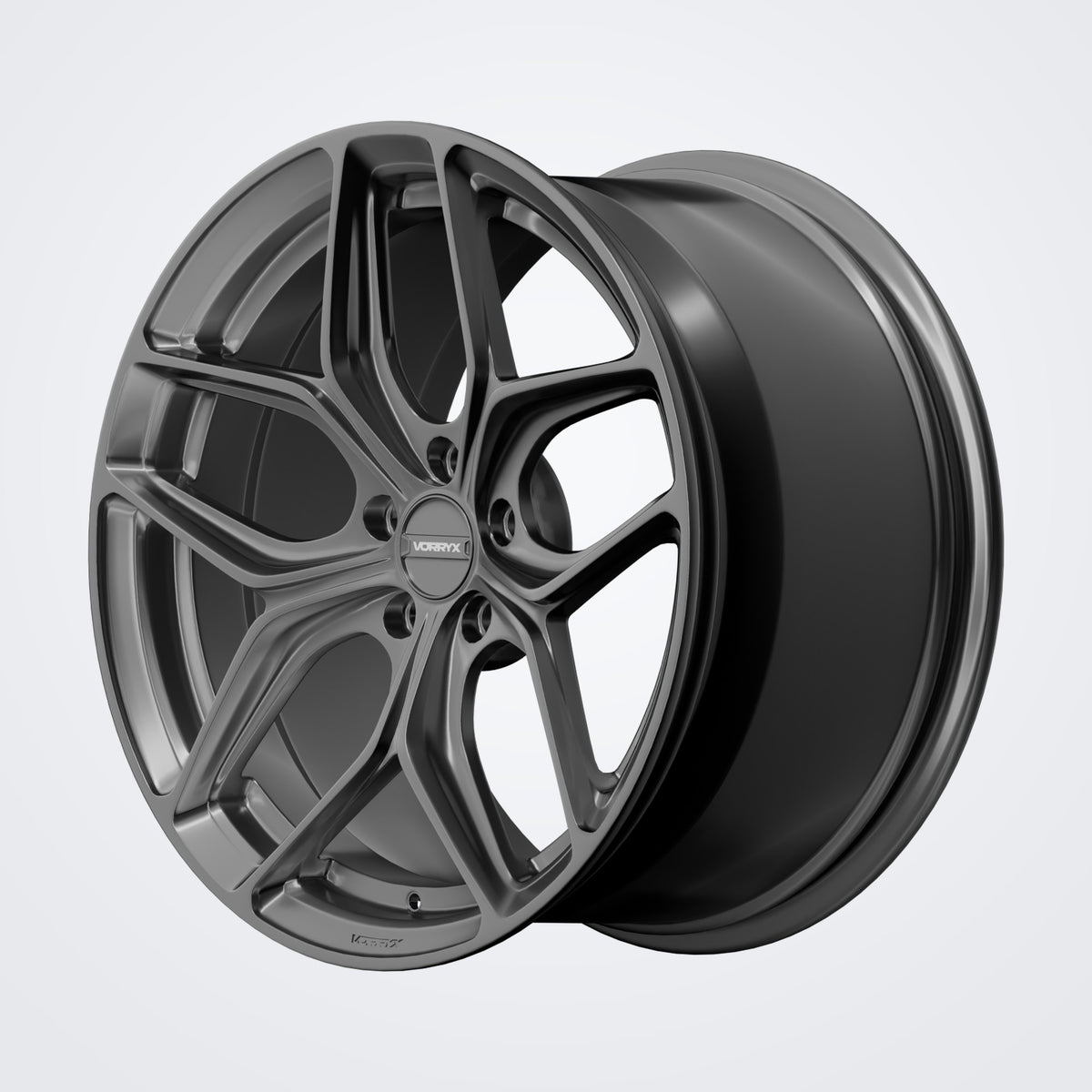 VX-03 forged wheel - Black, deep three-quarter view