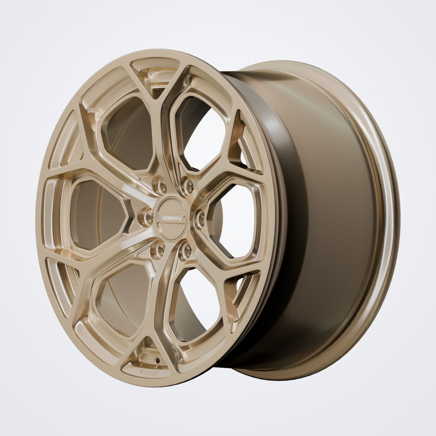 VX-04 forged wheel - Bronze, deep three-quarter view