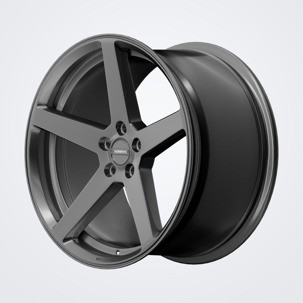 VX-06 forged wheel - Black, deep three-quarter view